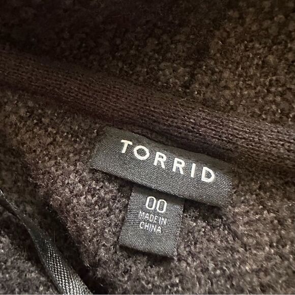 TORRID Grey Plaid Longline Cardigan Coat Size Medium 10 - Picture 5 of 6